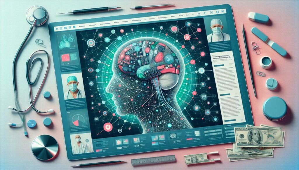AI-powered medical technology analyzing brain health on a digital tablet.
