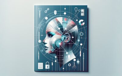 AI-powered human head with digital interface and technology icons for healthcare innovation.