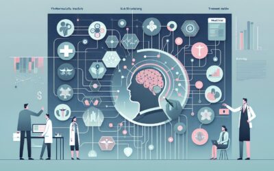 Advanced AI-driven healthcare and medical technology concepts illustrated with digital brain and dat.