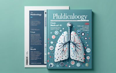 AI-powered medical illustration of lungs with digital and medical AI elements for healthcare innovat.
