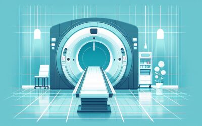 MRI machine in a modern medical imaging room, showcasing advanced healthcare technology.