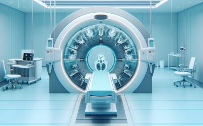 MRI scanner in a modern medical facility, ready for diagnostic imaging procedures.