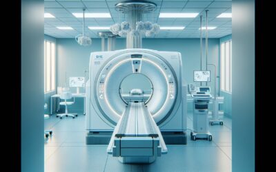 MRI scanner in a modern medical imaging room at GigHz.