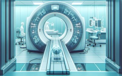 MRI machine in a modern medical imaging room, ready for diagnostic scans.