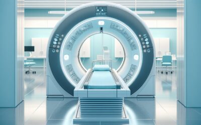 MRI machine in a modern medical imaging room, ready for diagnostic scans.