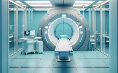 MRI machine in a modern medical imaging room, ready for diagnostic scans.