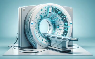 Advanced MRI scanner with digital imaging technology for medical diagnostics and health care.