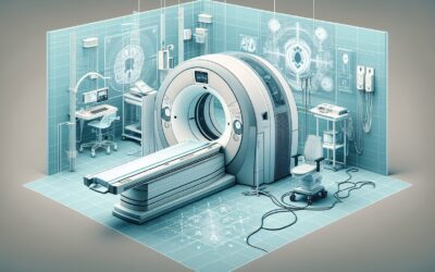 MRI machine in a modern medical imaging room with advanced diagnostic technology.