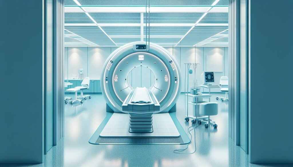 MRI scanner in a modern medical imaging room at GigHz.