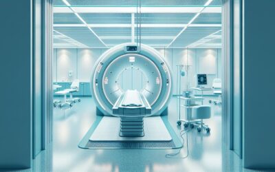 MRI scanner in a modern medical imaging room at GigHz.