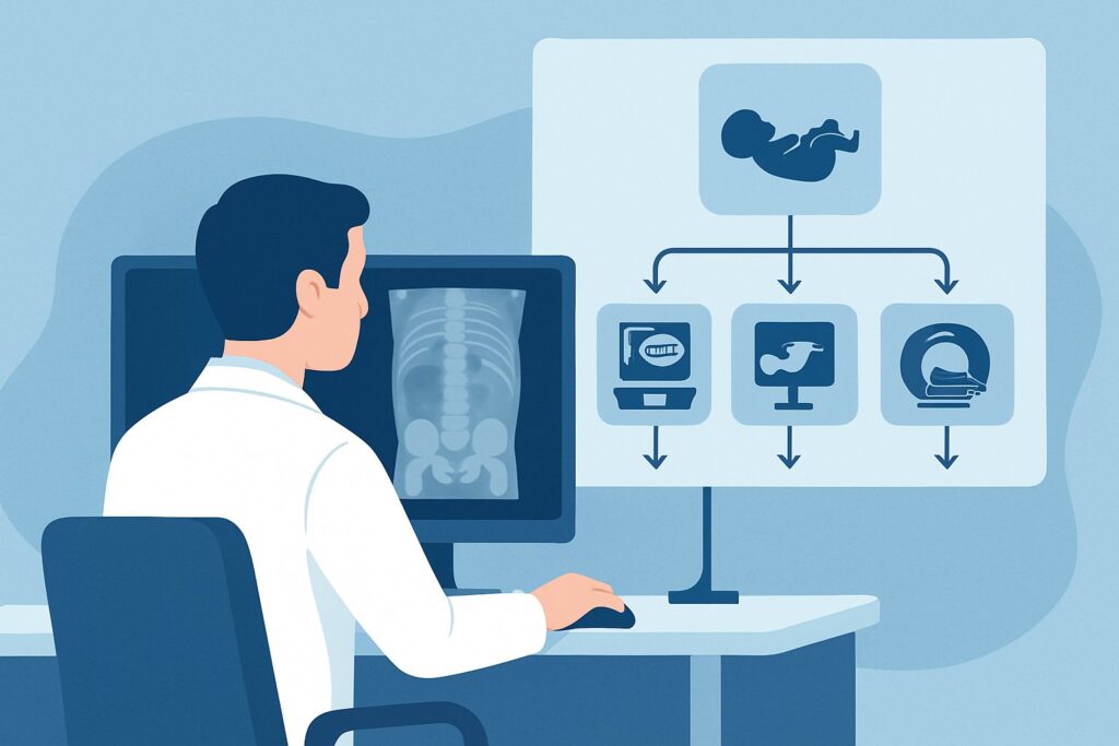 How Should You Image a Newborn with Bilious Vomiting and an Indeterminate Radiograph?