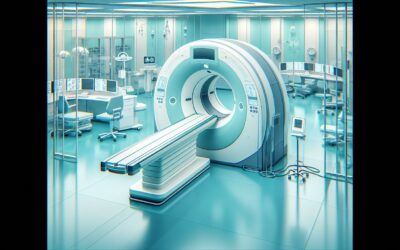 CT scan machine in a modern hospital radiology room for medical imaging.