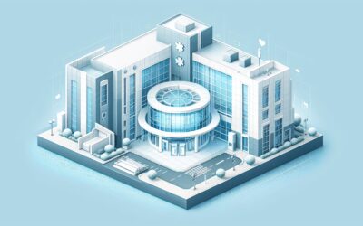Advanced hospital building with modern architecture and medical facilities.