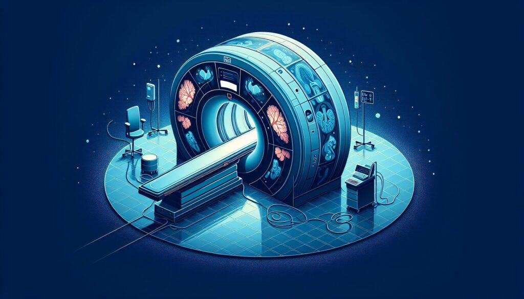 High-tech MRI scanner in a modern medical imaging facility for advanced diagnostic services.