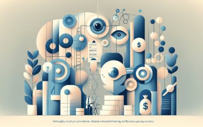 High-tech abstract digital illustration with data analytics and financial icons for online gig econo.