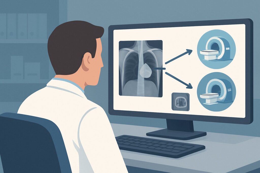 Should You Order MRI or CT for an Indeterminate Mediastinal Mass on Chest X-Ray?
