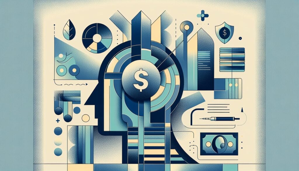 AI-driven financial technology concept with digital data and analytics.