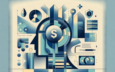 AI-driven financial technology concept with digital data and analytics.