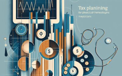 Tax planning for medical professionals and healthcare providers with financial charts and stethoscop.