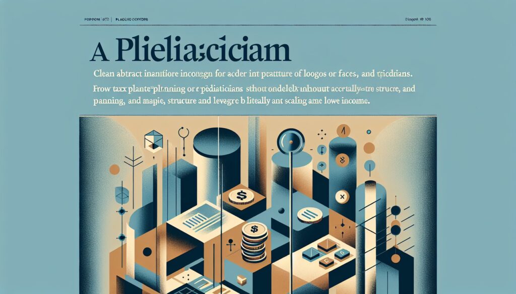 Modern abstract illustration of financial growth and data analysis with geometric shapes and icons.