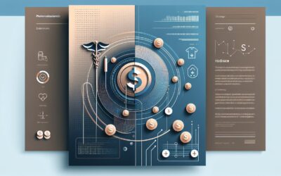 Innovative financial technology concept with digital currency and data analysis elements.