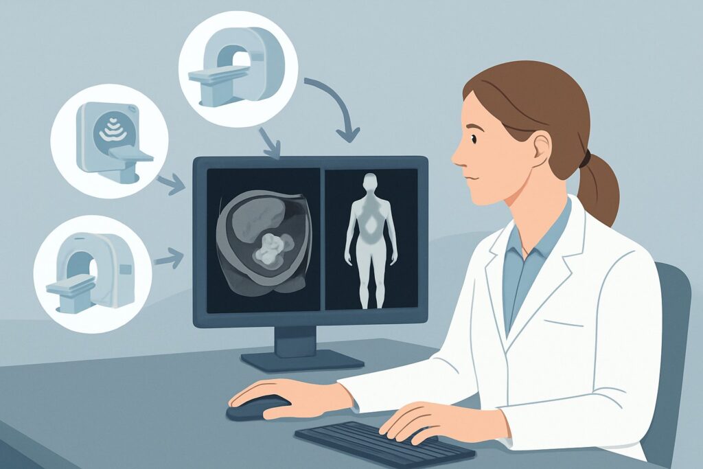 What Imaging Best Assesses Nodal and Distant Metastasis in High-Grade Endometrial Cancer?