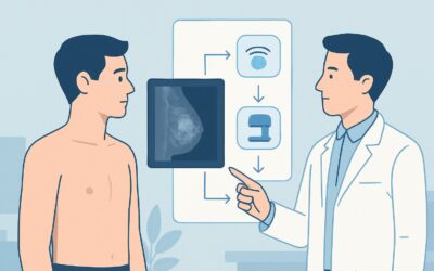 What Imaging Is Best for a Palpable Breast Mass in a Male Under 25?
