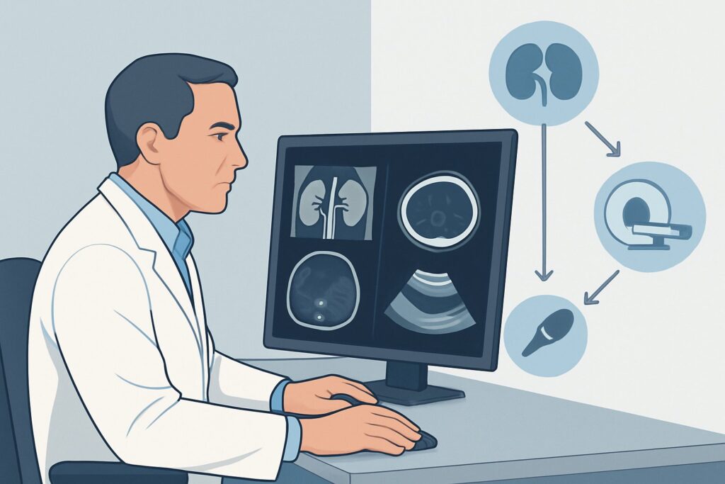 What Imaging Is Best for Staging RCC When Iodinated CT Contrast Is Contraindicated?