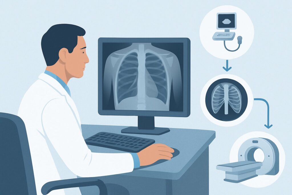 What Is the Best Initial Imaging for an Adult with Chronic Dyspnea of Unclear Etiology?