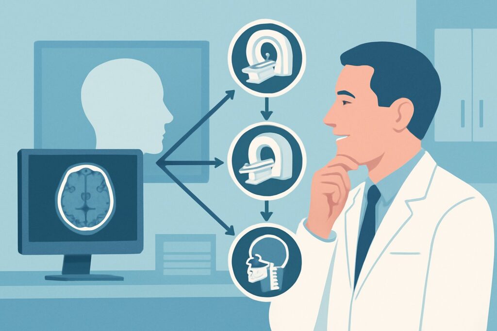 What Is the Best Initial Imaging for Moderate to Severe Acute Head Trauma?