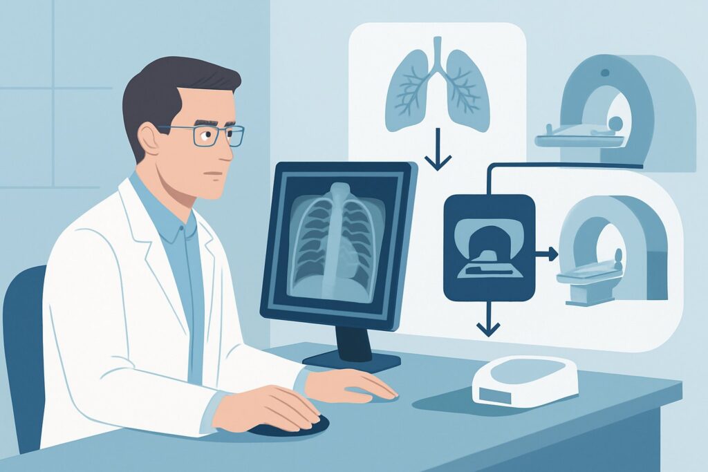 What Is the Best Initial Imaging for Suspected Bronchiectasis in Adults?