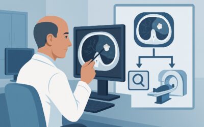 What Is the Next Step for an Enlarging Peripheral Lung Nodule in a High-Risk Patient?