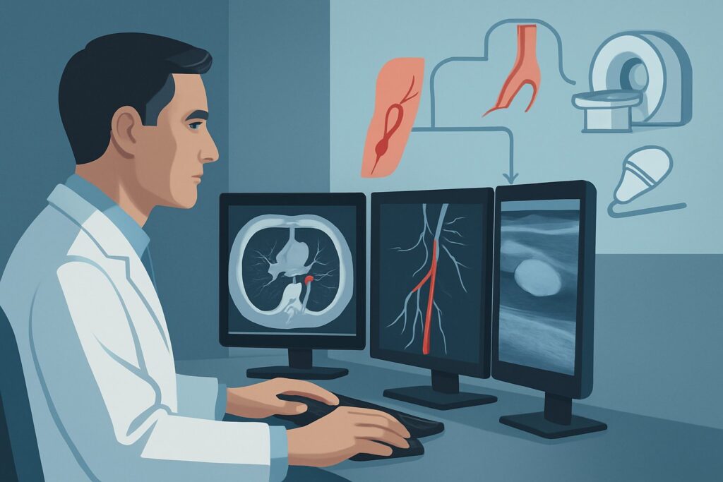 Which Imaging Study Best Finds the Source of an Upper Extremity Arterial Embolus?