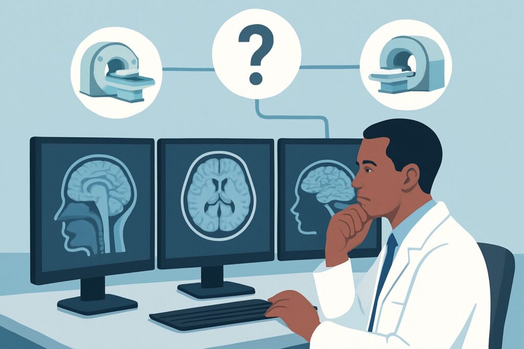 Which Imaging Study Is Best for an Epilepsy Patient With a New Neurologic Deficit?
