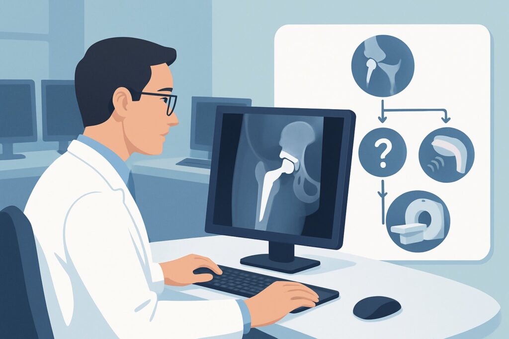 Which Imaging Study Should You Order First for a Symptomatic Hip Prosthesis?