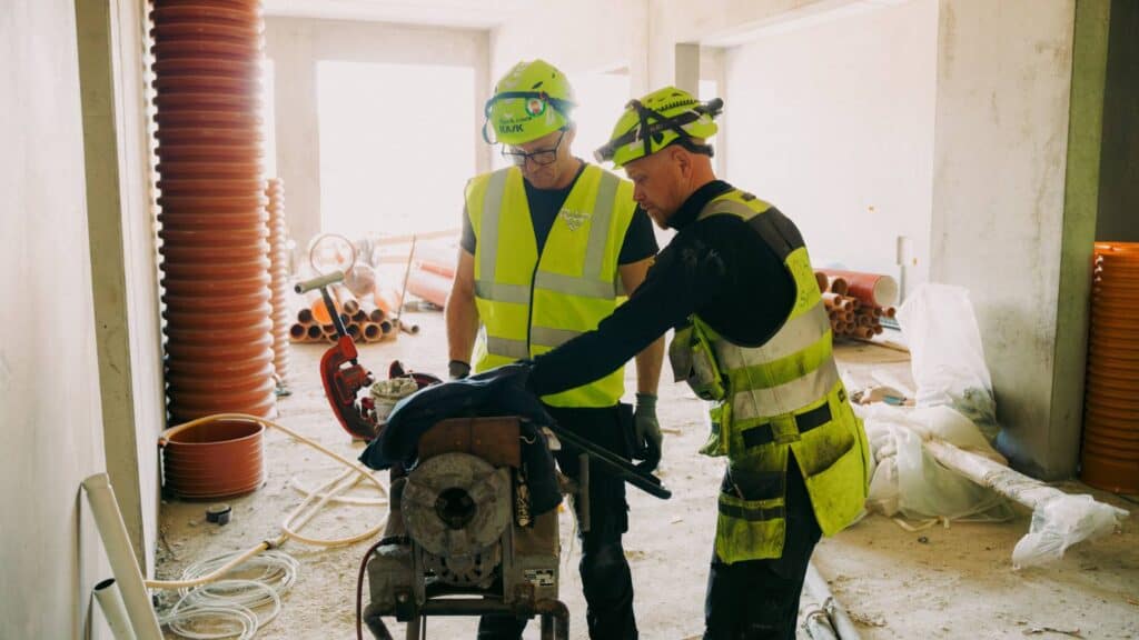 Betonentreprenør som kontrollere opgave i København