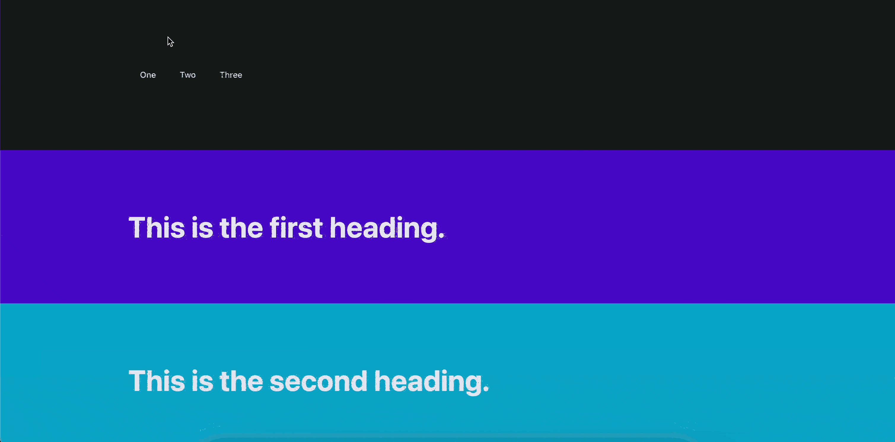 a sample video showing smooth scrolling to section links on a page built with breakdance builder