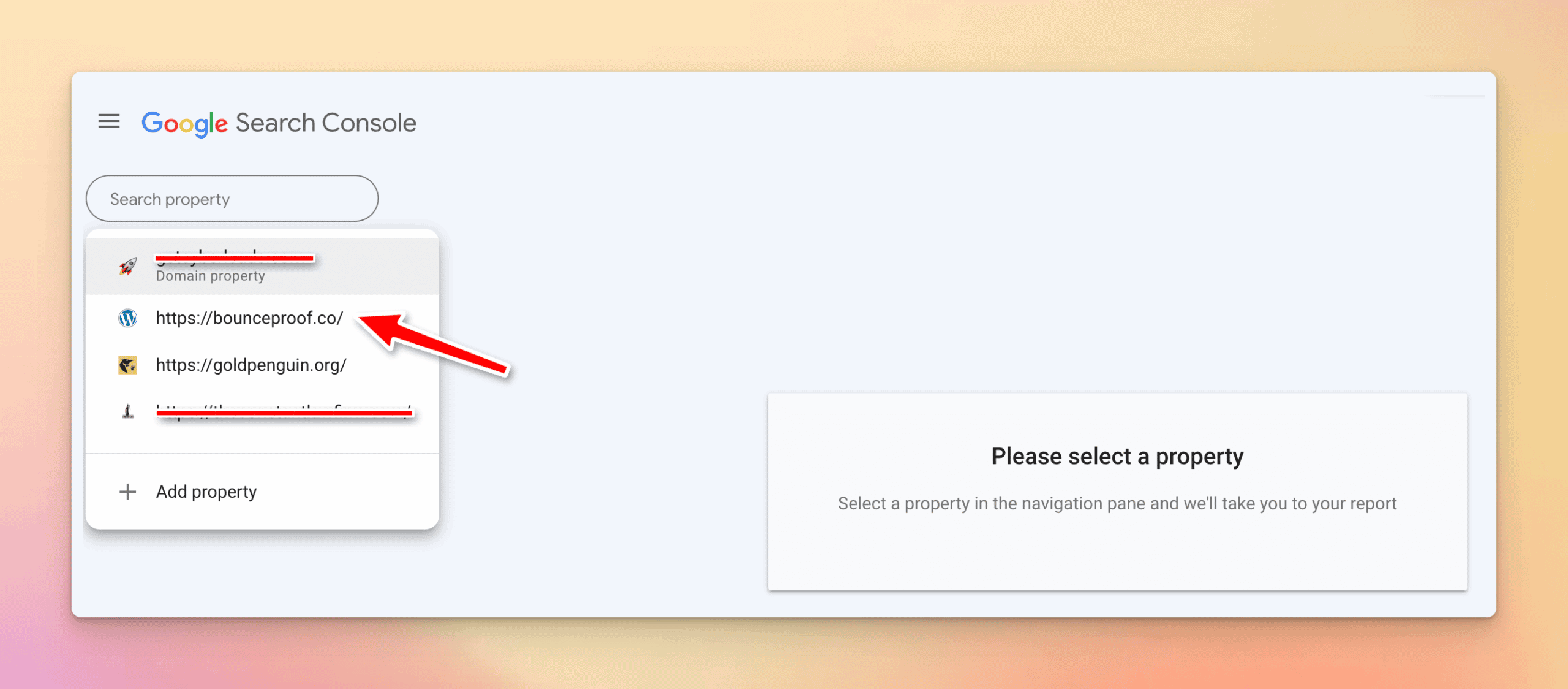 Verify user permission access in Google Search Console by account