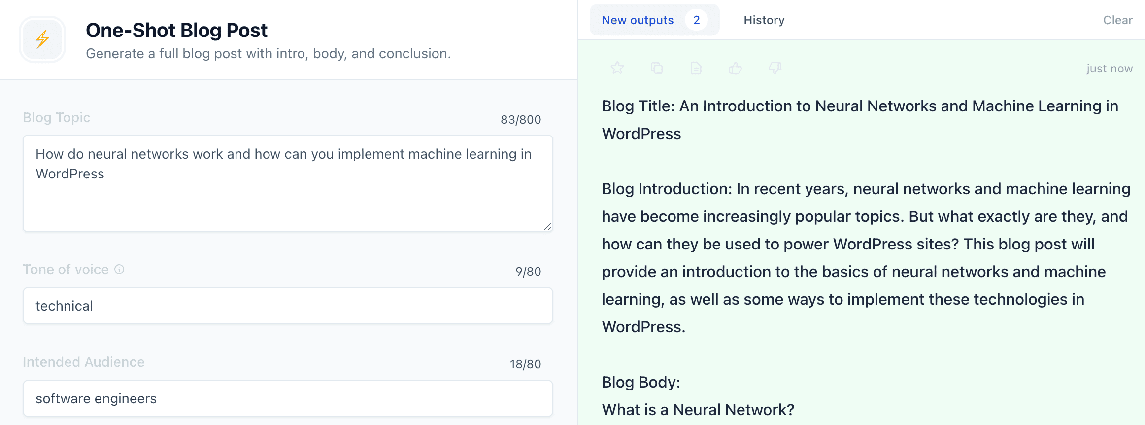 Jasper AI & Neural Network WordPress blog introduction answer