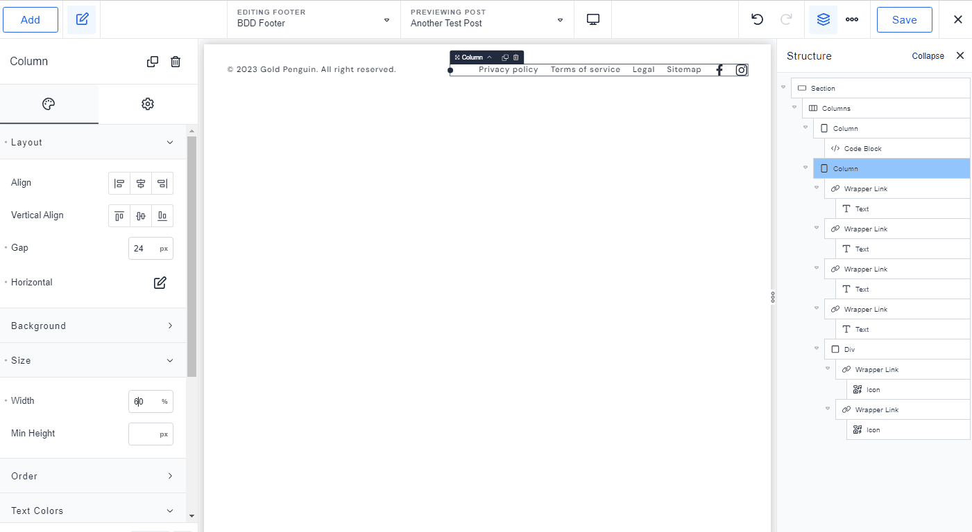 style Breakdance footer
