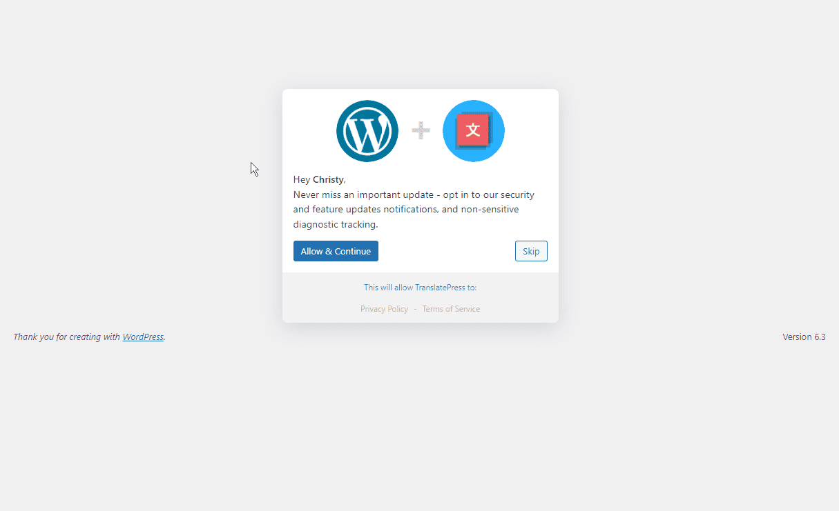configure TranslatePress