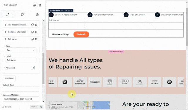 set form fields as required