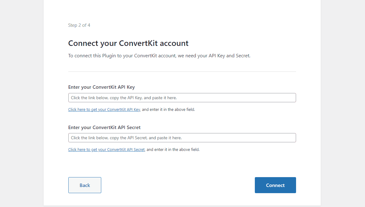 paste convertkit api