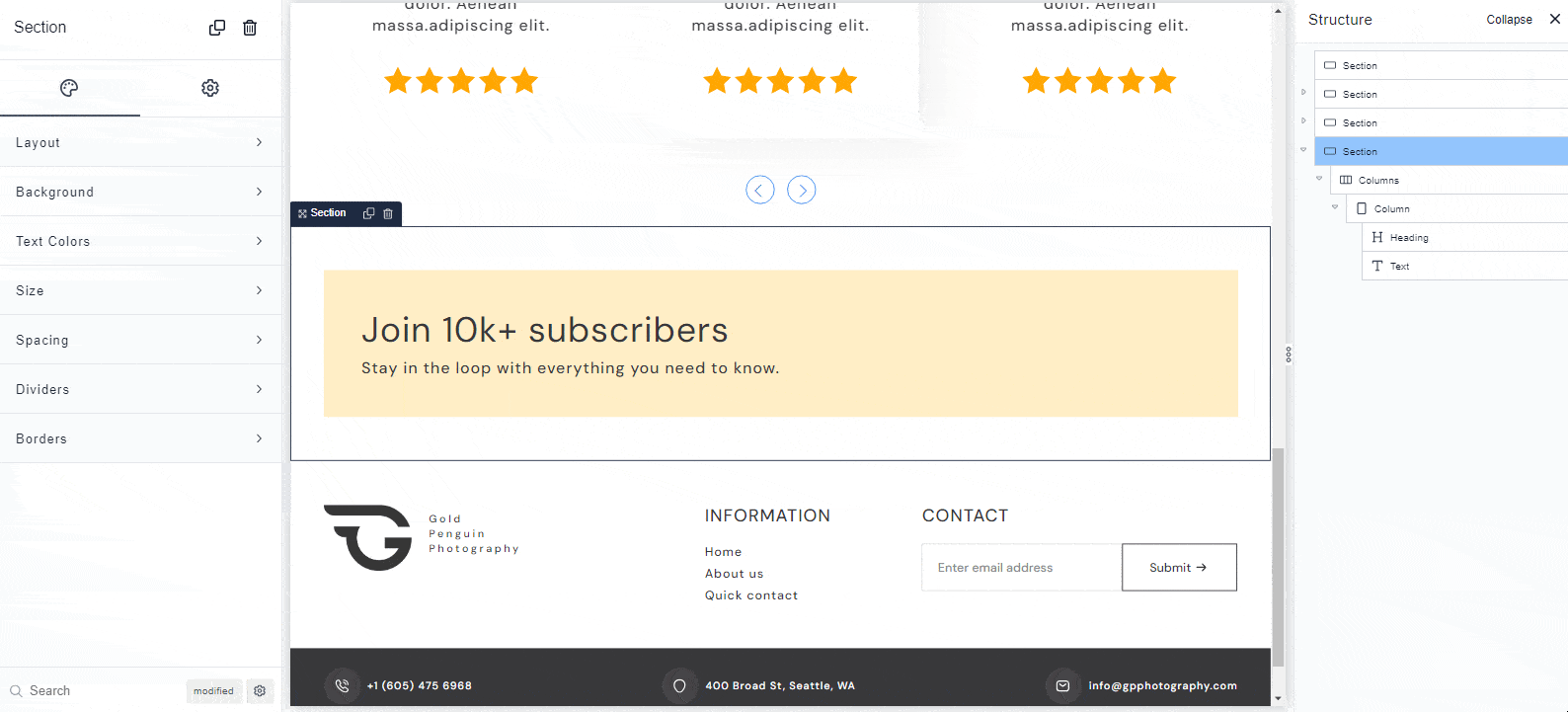 add subscription form in Breakdance