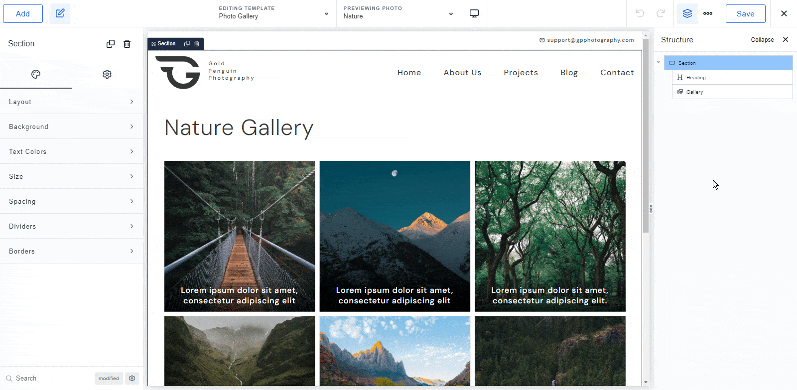 make gallery title dynamic in Breakdance