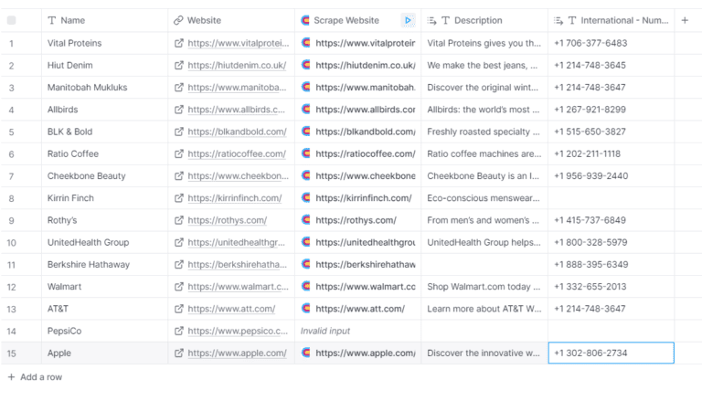 scrape data from URLs using Clay