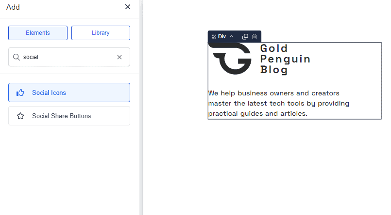 footer description