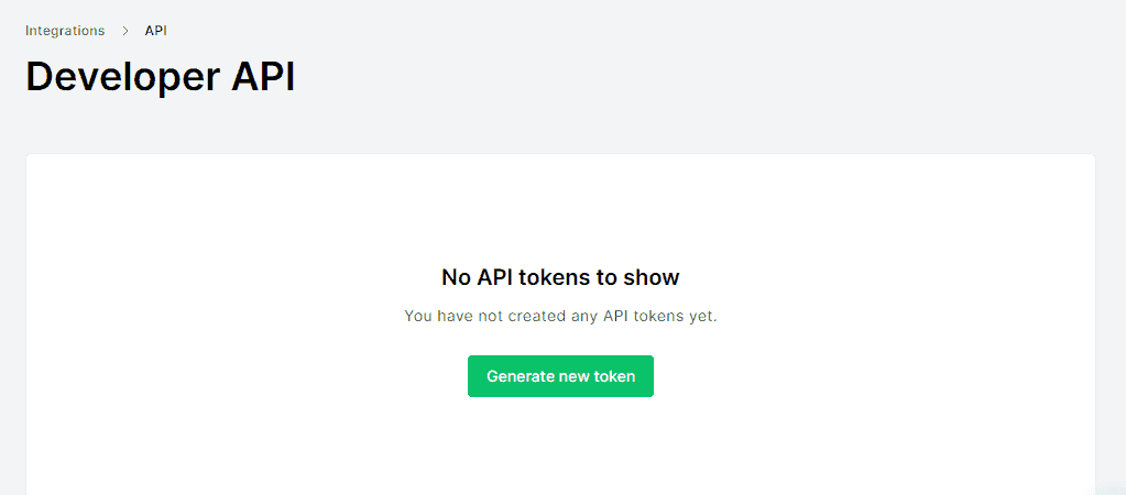 generate mailerlite API token