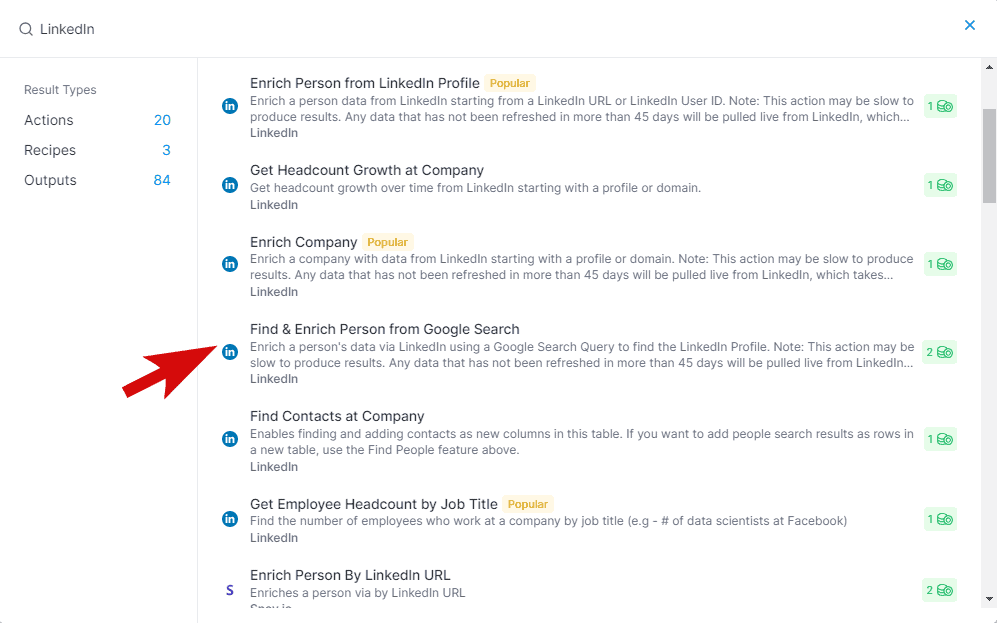 Find & Enrich Person from Google Search