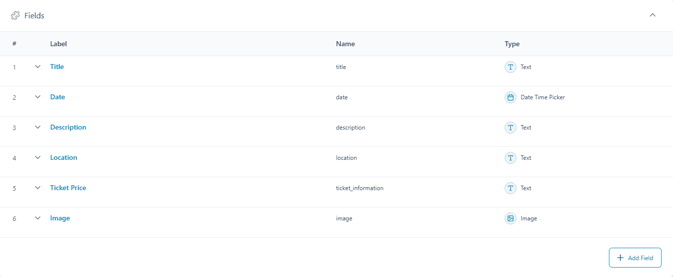 custom field groups in ACF